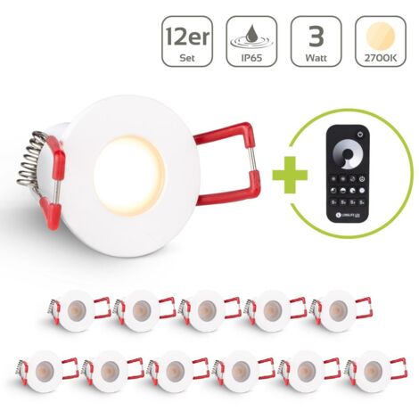 Einbaustrahler Mini Livorno 3W 2700K IP65 - Farbe: weiß - Anzahl: 12x