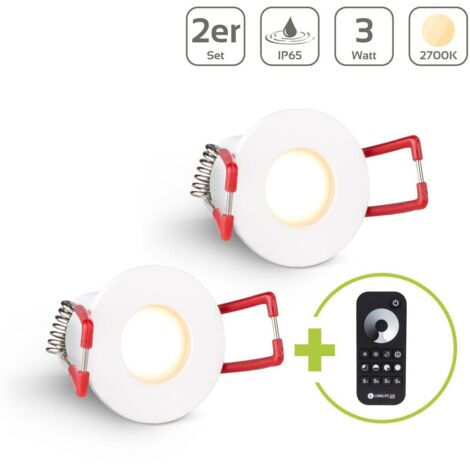 Einbaustrahler Mini Livorno 3W 2700K IP65 - Farbe: weiß - Anzahl: 2x