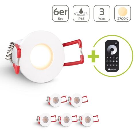 Einbaustrahler Mini Livorno 3W 2700K IP65 - Farbe: weiß - Anzahl: 6x