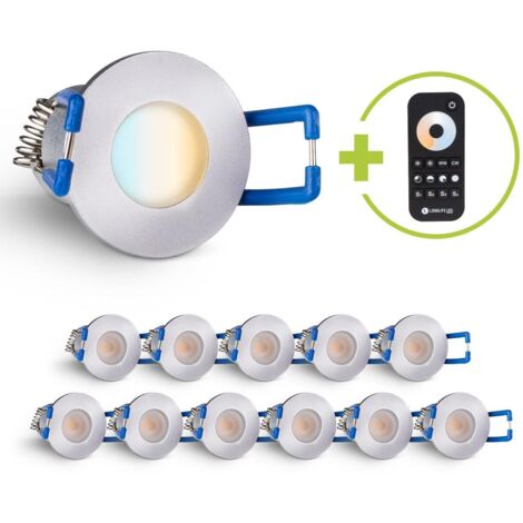 Einbaustrahler Mini Livorno 3W CCT 2700K-6500K IP65 - Farbe: silber - Anzahl: 12x