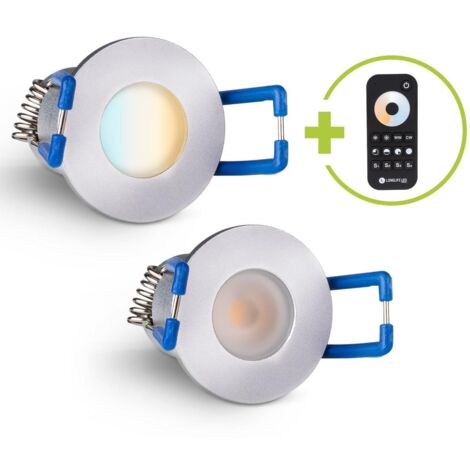 Einbaustrahler Mini Livorno 3W CCT 2700K-6500K IP65 - Farbe: silber - Anzahl: 2x