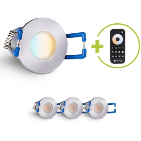 Einbaustrahler Mini Livorno 3W CCT 2700K-6500K IP65 - Farbe: silber - Anzahl: 4x