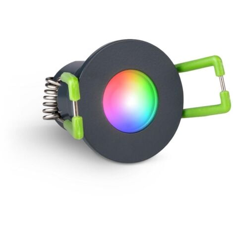 LONGLIFE LED GMBH BY HK Einbaustrahler Mini Livorno 3W IP65 durchverbindbar - Lichtfarbe: RGB+2700K - Farbe: anthrazit RAL 7016