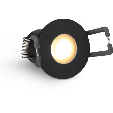 Einbaustrahler Mini Livorno 3W IP65 durchverbindbar - Lichtfarbe: Warmweiß 2700K - Farbe: schwarz matt