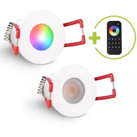 Einbaustrahler Mini Livorno 3W RGBW IP65 - Farbe: weiß - Anzahl: 2x