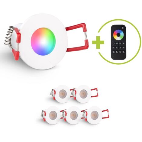 Einbaustrahler Mini Livorno 3W RGBW IP65 - Farbe: weiß - Anzahl: 6x