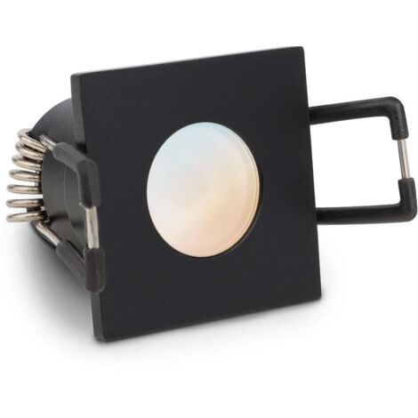 Einbaustrahler Mini Livorno eckig 3W IP65 durchverbindbar - Lichtfarbe: CCT 2700K-5500K - Farbe: schwarz matt