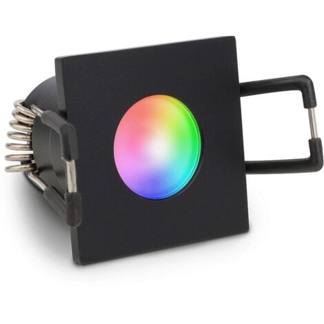 Einbaustrahler Mini Livorno eckig 3W IP65 durchverbindbar - Lichtfarbe: RGB+3000K - Farbe: schwarz matt
