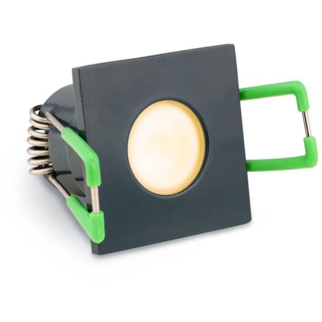 Einbaustrahler Mini Livorno eckig 3W IP65 durchverbindbar - Lichtfarbe: Warmweiß 2700K - Farbe: anthrazit RAL 7016