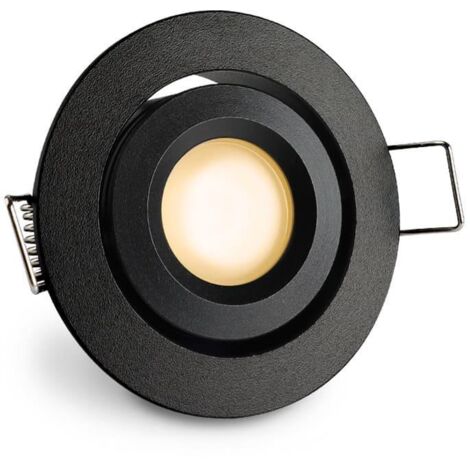 Einbaustrahler Mini schwenkbar Matera 3W IP44 durchverbindbar - Lichtfarbe: 2700K - Farbe: schwarz matt