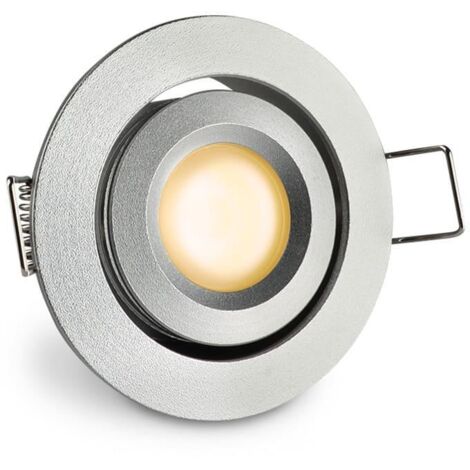Einbaustrahler Mini schwenkbar Matera 3W IP44 durchverbindbar - Lichtfarbe: 2700K - Farbe: silber