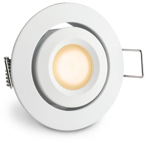 Einbaustrahler Mini schwenkbar Matera 3W IP44 durchverbindbar - Lichtfarbe: 2700K - Farbe: weiß RAL 9016