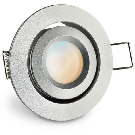 Einbaustrahler Mini schwenkbar Matera 3W IP44 durchverbindbar - Lichtfarbe: CCT 2700K-5500K - Farbe: silber