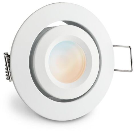 Einbaustrahler Mini schwenkbar Matera 3W IP44 durchverbindbar - Lichtfarbe: CCT 2700K-5500K - Farbe: weiß RAL 9016