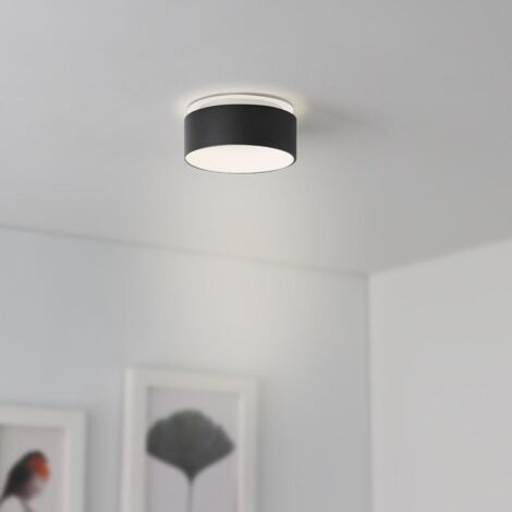 Einbaustrahler Rahmen rund indirektes Licht - Farbe: Schwarz - LED Leuchtmittel: GU10 5W neutralweiß dimmbar