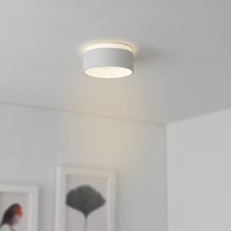 Einbaustrahler Rahmen rund indirektes Licht - Farbe: Weiß - LED Leuchtmittel: GU10 5W warmweiß dimmbar