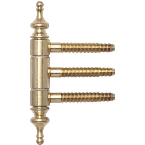 Einbohr-Zierband 3-teilig, mit Aushängesicherung, ø 18 mm, Stahl vermessingt