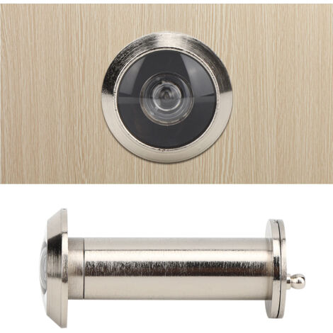 Einbruchhemmender Türreflektor mit 220°-Abstrahlwinkel und gebürsteter Oberfläche, 6 cm, für Türen mit einer Breite von 55–90 mm