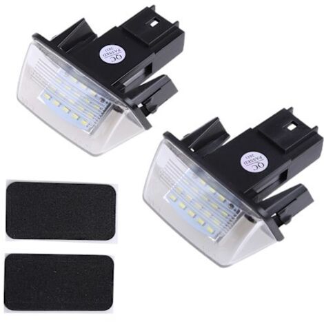 Eine 18-LED-Kennzeichenleuchte, passend für die Citroën Modelle C3/C4/C5/C6 206, 207, 307, 308, 406.