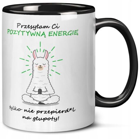 Eine Tasse voller positiver Energie – lustig für die Arbeit im Büro oder als Geschenk für einen Freund