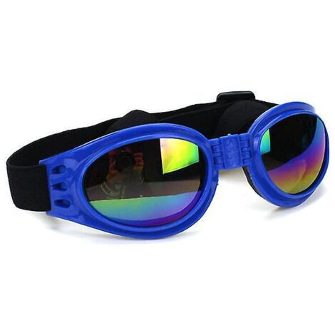 Eine wasserdichte blaue Haustier-Sonnenbrille für Hunde mit einem Gewicht von etwa 7 kg oder mehr