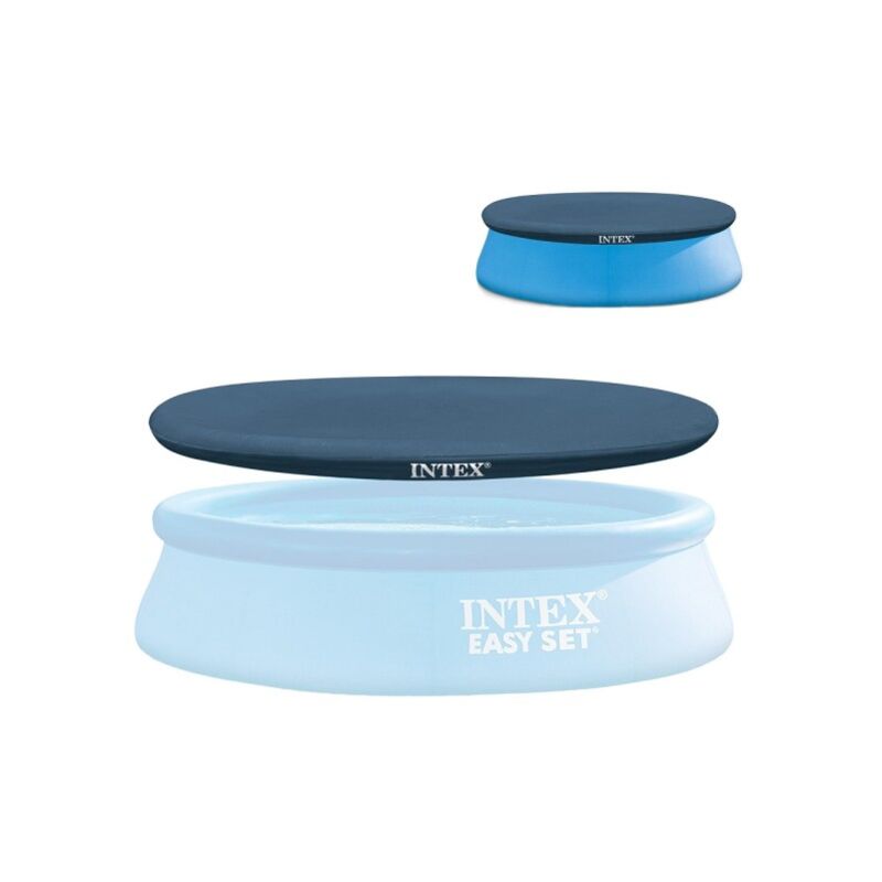 Trade Shop Traesio - Easy Pool Cover Cubierta De Piscina Pvc Ø244Cm Con Agujeros De Drenaje 28020