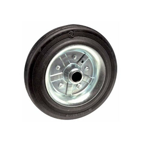 Einfache Lochräder mit verzinkten Stahlflanschen und Gummi -Ring - Ø140 mm