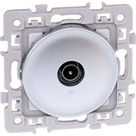 Einfache TV-Steckdose - 470 bis 790 MHz - SQUARE Farbe Silber