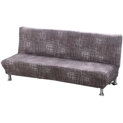 Einfacher Klappsofa-Schlafbezug ohne Armlehnen, aus Stretch-Polyester, vollständiger Bezug
