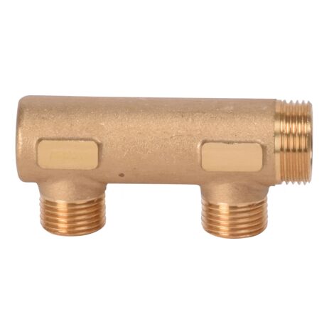 Einfacher Sammelbehälter ohne Anschluss, Entlüfter 3/4" – Flachbereich – Serie C, 2 Ausgänge