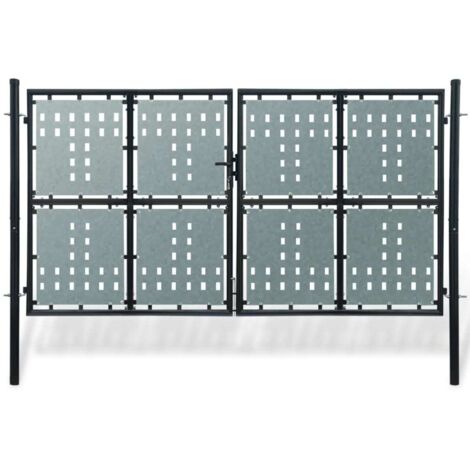 Einfaches Schwarzes Gartentor 300x200 cm