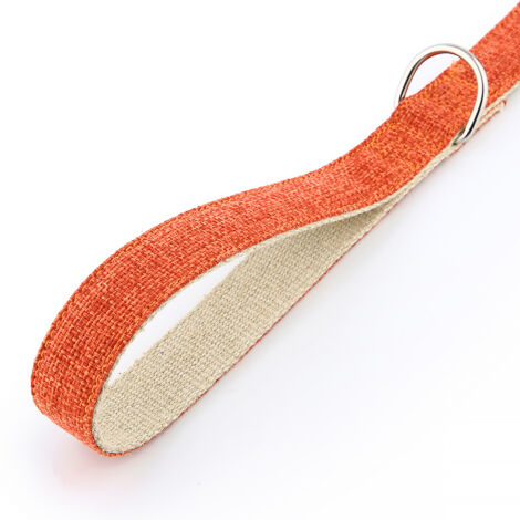 Einfarbige orange Hundeleine HUGGY DOGGY L