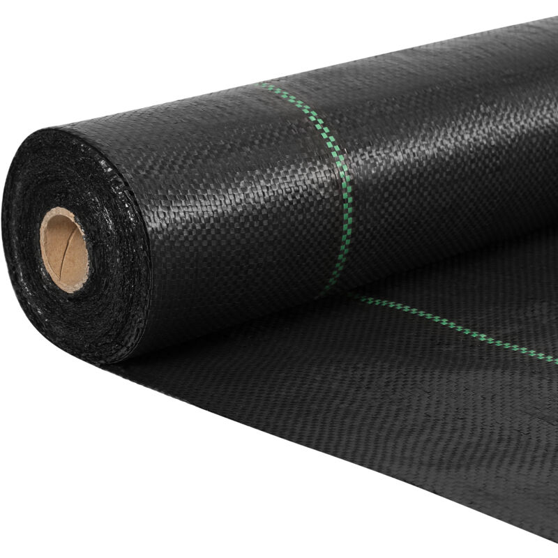 Einfeben - 100g/m2 Toiles de Paillage 50m², Anti Mauvaises Herbes Jardin 100g/m2, indéchirable, 2x25m