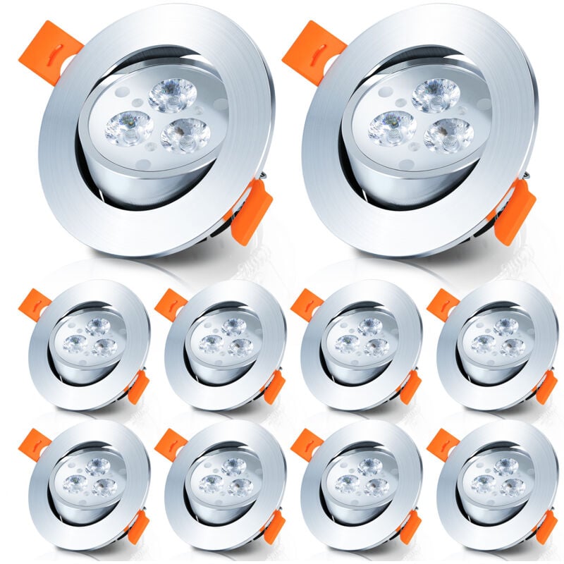 EINFEBEN 20x Spots LED encastrables orientables, Spots LED à encastrer,Spot encastrable 3W, Spots Encastrés,Plafonnier spot spot encastrable- Blanc