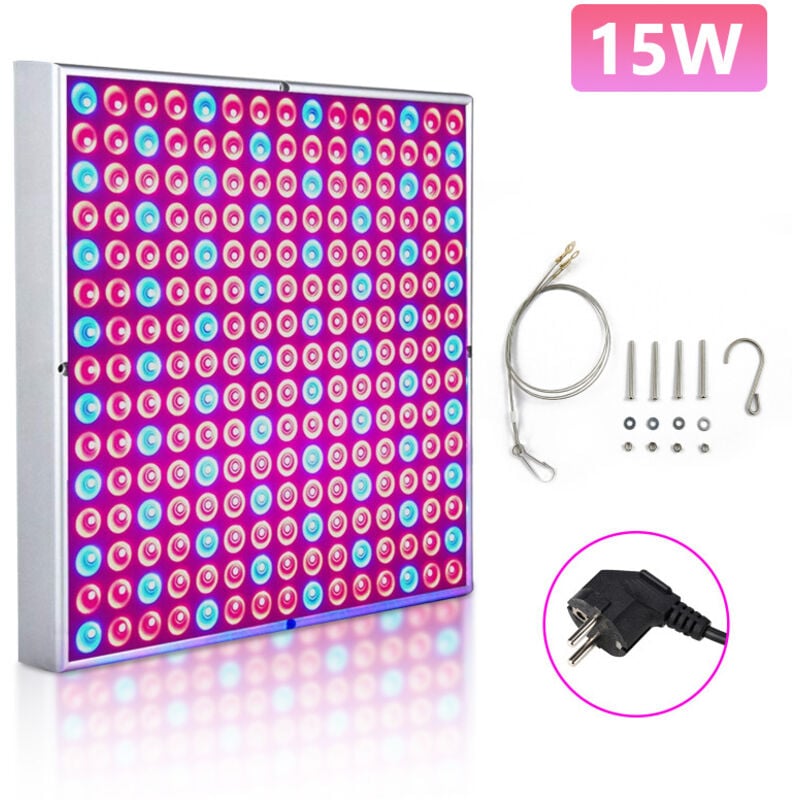 Einfeben - 15W Lampe Led Horticole Full Spectrum Croissance Floraison Grow light Lampe Horticole led horticole lampe led horticole Panneau Led