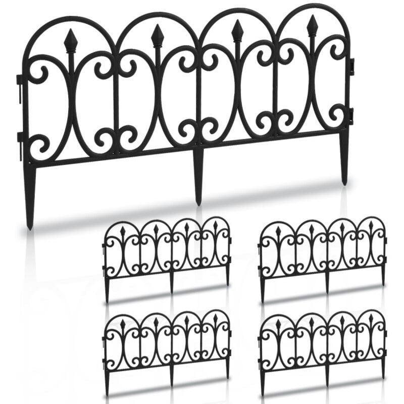 25X Bordure de pelouse Clôture de parterre Éléments de clôture Jardin Bordure de parterre - Einfeben