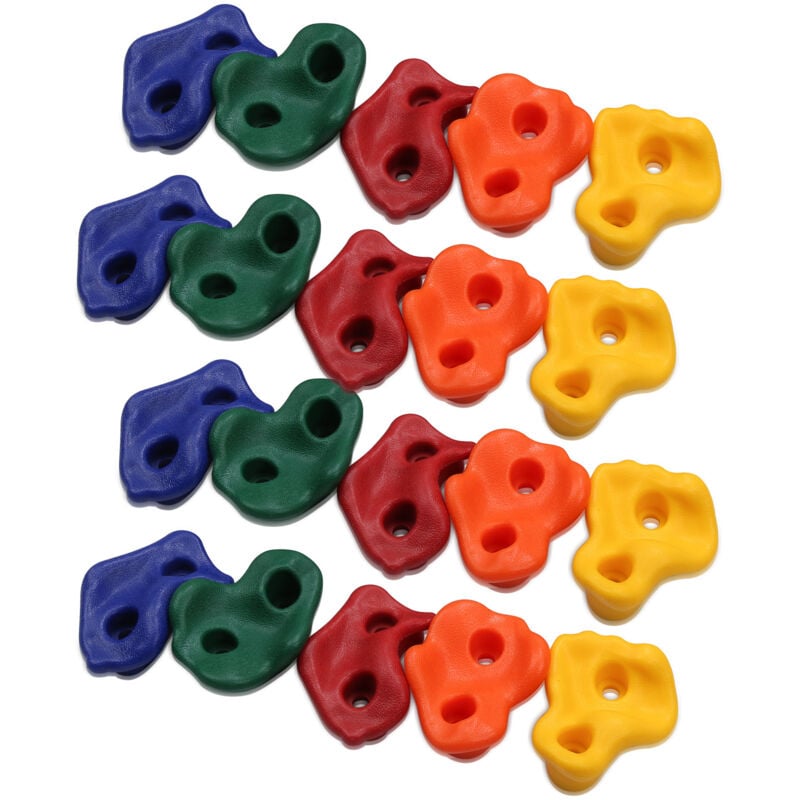 EINFEBEN 20 pièces Prises d'escalade Multicolore PE d'escalade tient grande escalade tient extérieur pour tour de jeux