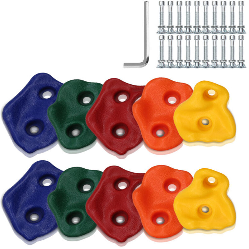 Einfeben - 25X prises d'escalade Mur d'escalade de bloc robustes Enfants Indoor Outdoor