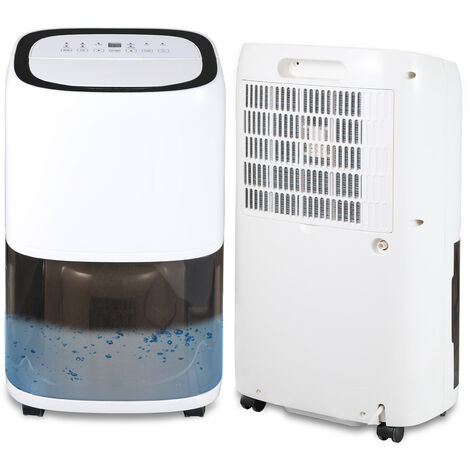Jalleria Mini Absorbeur d'humidité (déshumidificateur), Rechargeable, 20W,  360° pour Armoire, Chambre, Bureau etc. Blanc