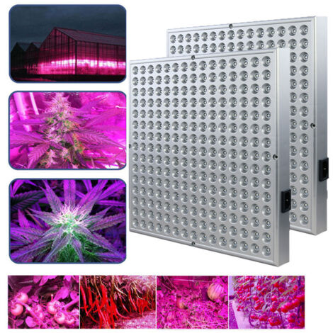 EINFEBEN 2x 45W 225LED Lampe de Croissance Plant Full Spectrum UV Culture Floraison Légume