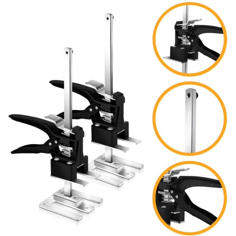 2x Cric à main Outil de levage manuel Outil de serrage Dispositif de levage d'armoire Jusqu'à 240Kg - Einfeben