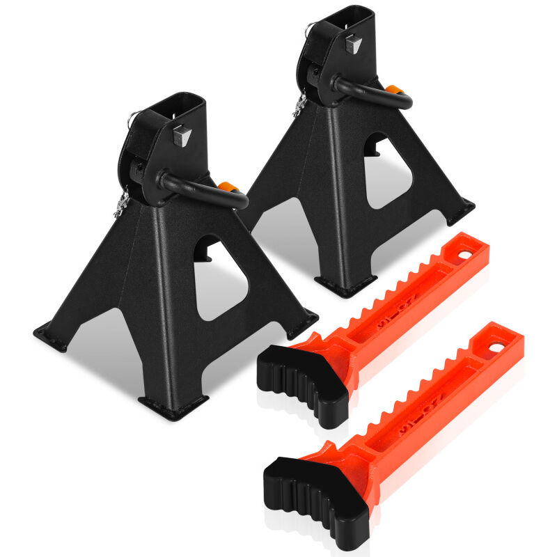 2x crics 3T pliants réglables pour voiture Crics pour SUV/Van/Caravane - Einfeben