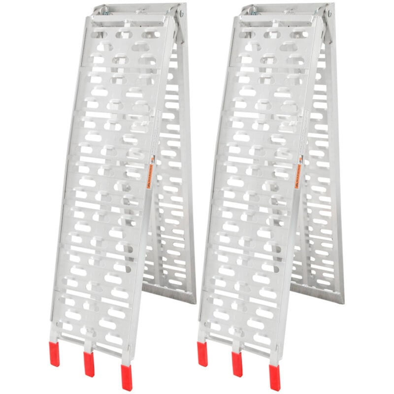 2x Rampe de chargement Rampe d'accès pliable Moto Voiture Aluminium jusqu'à 680kg