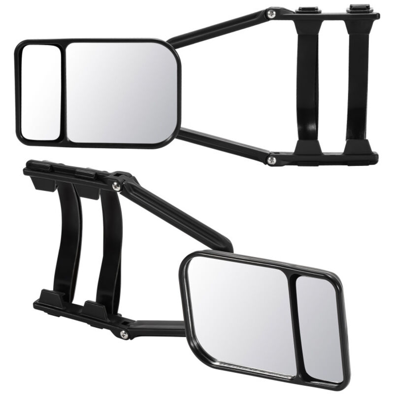 Swanew 2x rétroviseur de caravane rétroviseur universel caravane car Visibilité supplémentraire rétroviseur universel caravane 12.5x18.5 cm