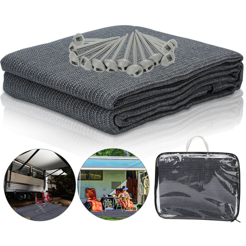 EINFEBEN 2,5 x 2,5 m Tapis de tente camping Tapis de sol pour caravane Tapis d'auvent de Camping