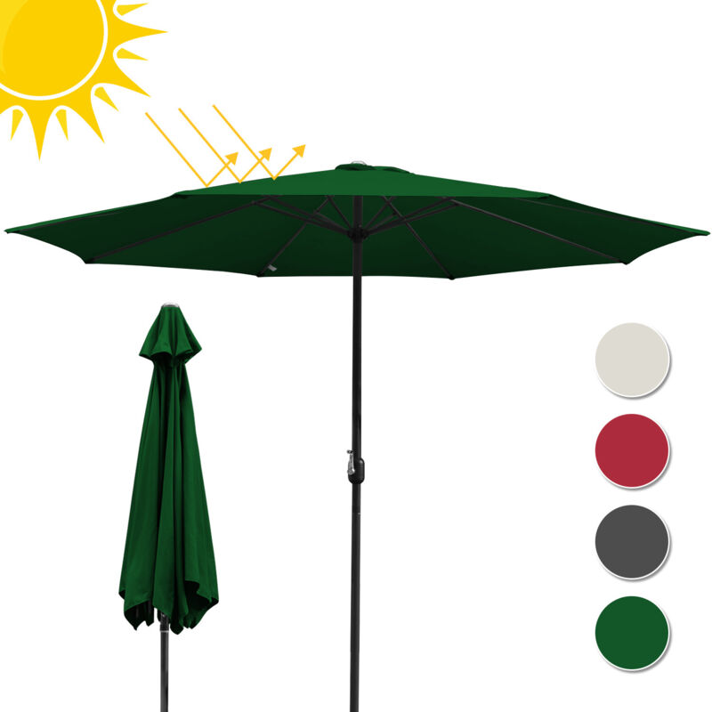EINFEBEN Ø3.5m Parasol Parasol UV40+ Parasol solaire de jardin,Vert