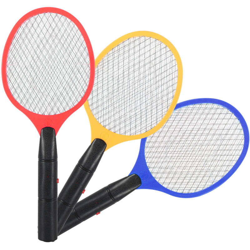 Hengda - swanew 3x Tapette à mouche électrique raquette électrique insectes volants mouches Insectes raquette anti-moustiques mouche