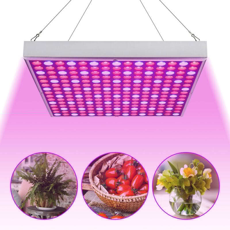 Einfeben - 45W Lampe Horticole led Croissance Floraison, Lampe de Culture led Grow Light Indoor 225LEDs
