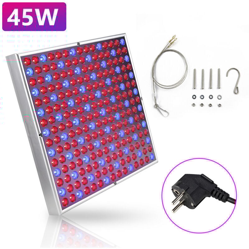 Einfeben - 45W Lampe Horticole led de Croissance Floraison led Grow Light pour led Culture Indoor Plante Hydroponique éclairage Germination
