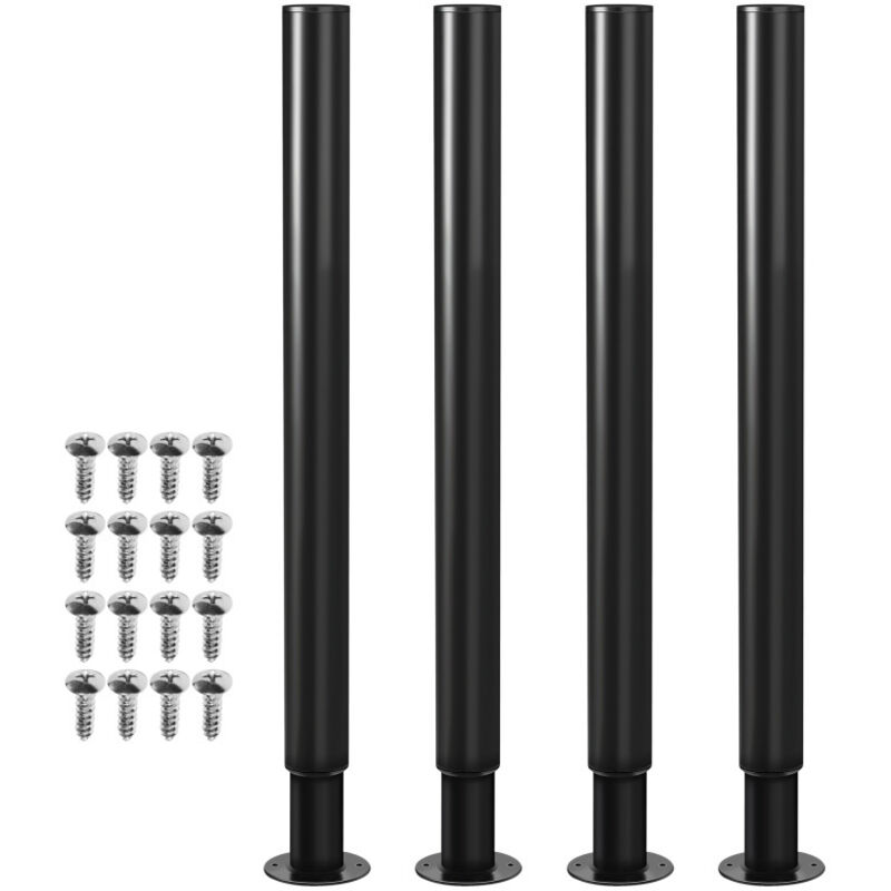 4X Pieds de meuble 70-110cm Extensible(Noir) Pieds de socle Pied de support Pied d'armoire Réglable Pieds de socle hôtel Pieds - Einfeben